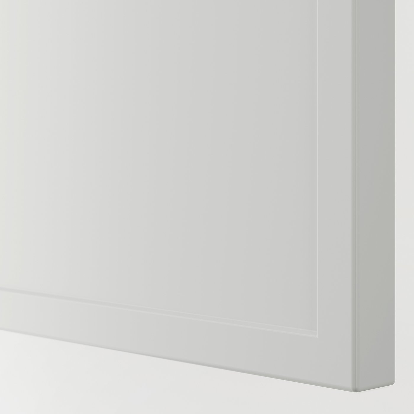 METOD high cabinet with pull-out larder, white/Aspudden light grey, 60x60x220 cm