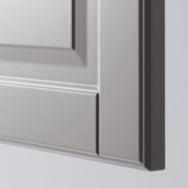 METOD - High cabinet with pull-out larder, white/Bodbyn grey, 60x60x220 cm