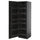 METOD - METOD High cabinet with pull-out larder, black-grey/Nickebo matt anthracite, 60x60x200 cm