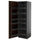 METOD - METOD High cabinet with pull-out larder, black-grey/Sinarp brown, 60x60x200 cm