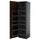 METOD - METOD High cabinet with pull-out larder, black-grey/Sinarp brown, 60x60x220 cm