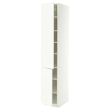 METOD high cabinet with shelves/2 doors, white/Aspudden matt white, 40x60x220 cm