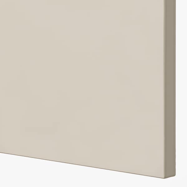 METOD - Mobile alto con ripiani/2 ante, bianco/Havstorp beige,60x60x200 cm