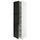 METOD - Tall cabinet with shelves/2 doors, white/Lerhyttan stained black,60x60x220 cm
