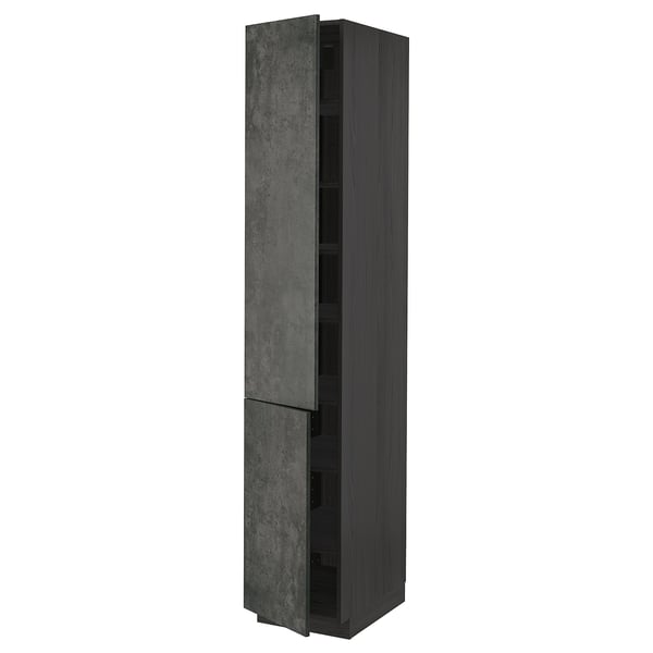 METOD - Tall cabinet with shelves/2 doors , 40x60x220 cm