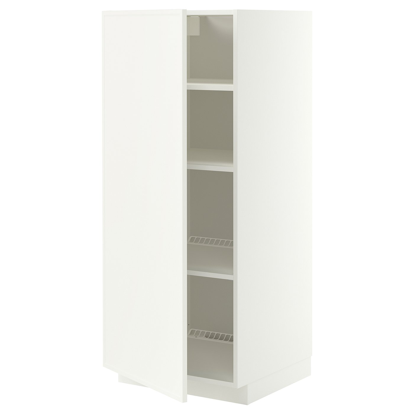 METOD high cabinet with shelves, white/Aspudden matt white, 60x60x140 cm
