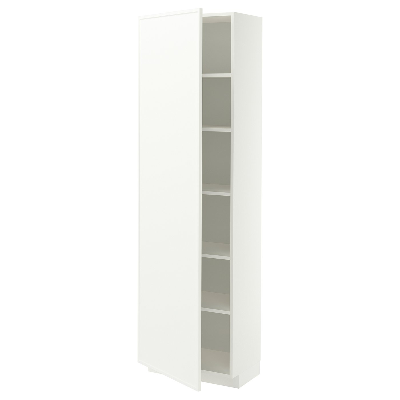 METOD high cabinet with shelves, white/Aspudden matt white, 60x37x200 cm