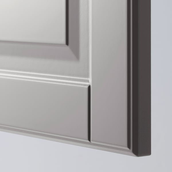 METOD high cabinet with shelves, white/Bodbyn grey, 60x60x140 cm