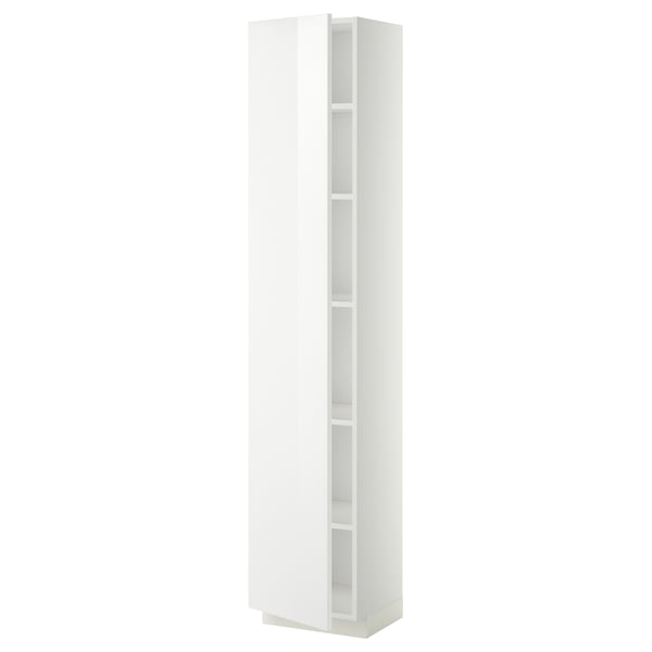 METOD high cabinet with shelves, white/Ringhult white, 40x37x200 cm