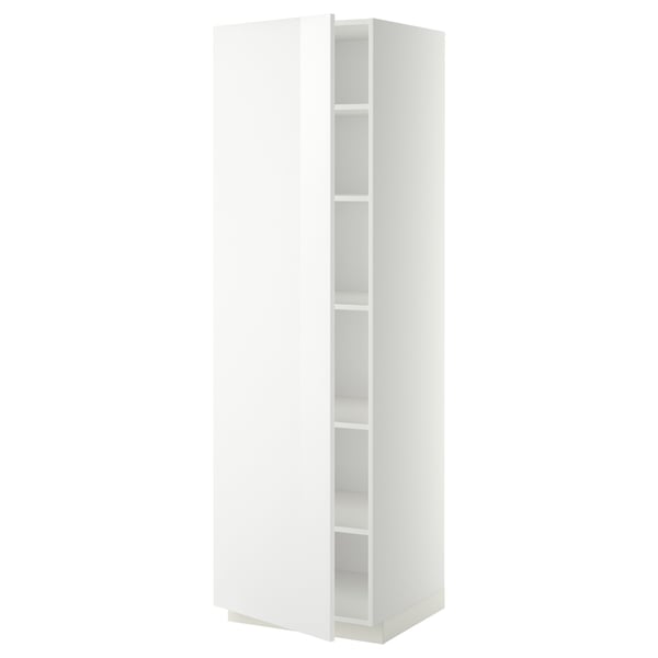 METOD high cabinet with shelves, white/Ringhult white, 60x60x200 cm