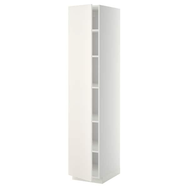 Ikea METOD - High cabinet with shelves, white/Veddinge white, 40x60x200 cm