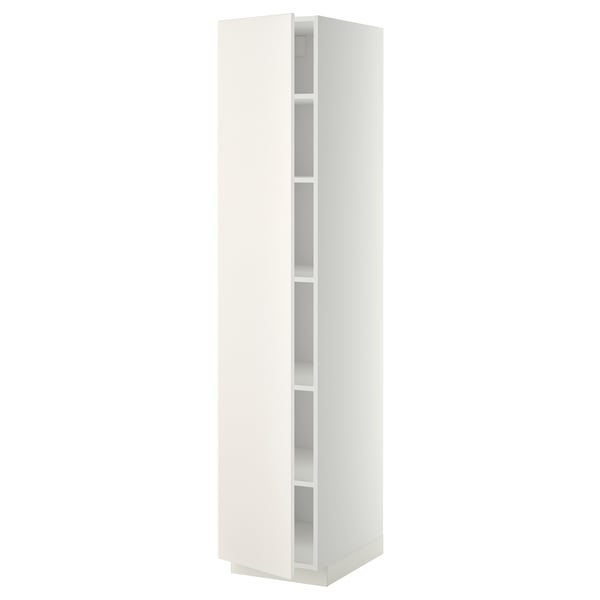 METOD high cabinet with shelves, white/Veddinge white, 40x60x200 cm