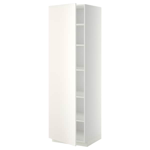 Ikea METOD - High cabinet with shelves, white/Veddinge white, 60x60x200 cm