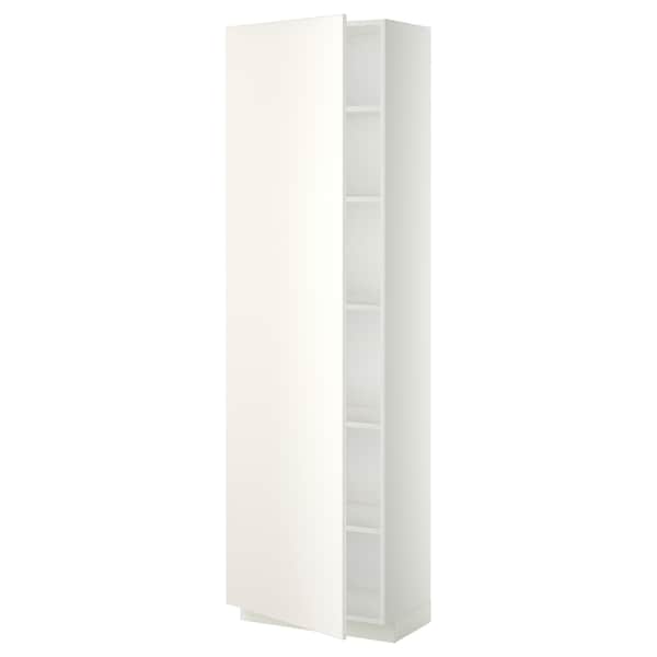 Ikea METOD - High cabinet with shelves, white/Veddinge white, 60x37x200 cm