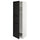 METOD high cabinet w shelves/wire basket, white/Lerhyttan black stained, 60x60x200 cm