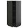 METOD - METOD High cabinet with shelves, black-grey/Lerhyttan black stained, 60x60x140 cm