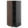 METOD - METOD High cabinet with shelves, black-grey/Sinarp brown, 60x60x140 cm