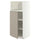 METOD high cabinet f built-in appliances, white/Upplöv matt dark beige, 60x60x140 cm