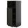 METOD high cabinet f built-in appliances, black-grey/Lerhyttan black stained, 60x60x140 cm