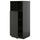 METOD high cabinet f built-in appliances, black-grey/Nickebo matt anthracite, 60x60x140 cm