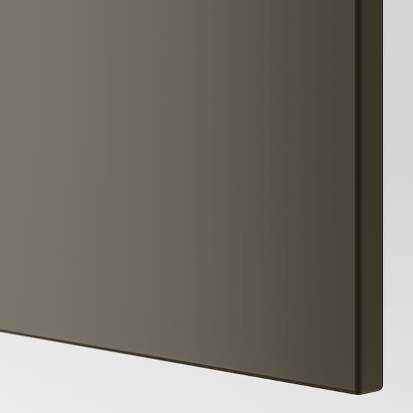 Ikea METOD - High cab f oven w 2 doors/shelves, white/Havstorp brown-beige, 60x60x200 cm