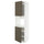 METOD high cab f oven w 2 doors/shelves, white/Havstorp brown-beige, 60x60x220 cm