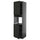 METOD - METOD High cab f oven w 2 doors/shelves, black-grey/Lerhyttan black stained, 60x60x220 cm