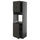 METOD - METOD High cab f oven w 2 doors/shelves, black-grey/Upplöv matt anthracite, 60x60x200 cm