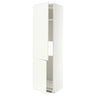 METOD high cab f fridge/freezer w 2 doors, white/Aspudden matt white, 60x60x220 cm