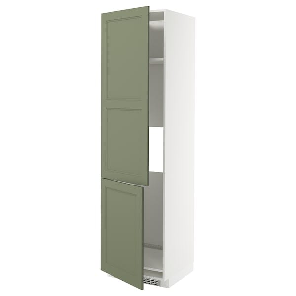 Ikea METOD - Tall refrigerator/freezer cabinet 2ante, white/Axstad gray-green,60x60x220 cm