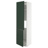 METOD high cab f fridge/freezer w 2 doors, white/Havstorp deep green, 60x60x220 cm