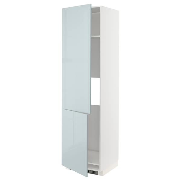Ikea METOD - High cab f fridge/freezer w 2 doors, white/Kallarp light grey-blue, 60x60x220 cm