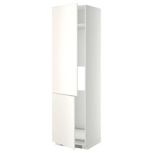 Ikea METOD - High cab f fridge/freezer w 2 doors, white/Veddinge white, 60x60x220 cm