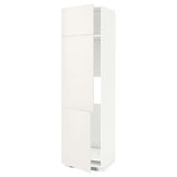 METOD high cab f fridge/freezer w 2 doors, white/Veddinge white, 60x60x220 cm