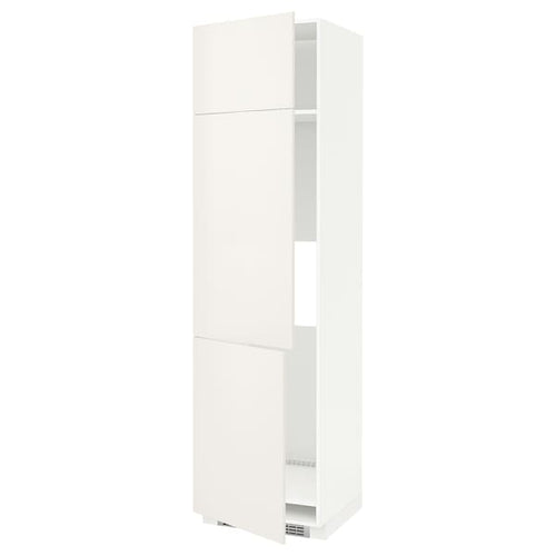 METOD high cab f fridge/freezer w 2 doors, white/Veddinge white, 60x60x220 cm