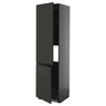 METOD high cab f fridge/freezer w 2 doors, black-grey/Upplöv matt anthracite, 60x60x220 cm