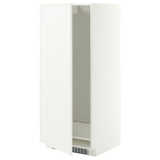 METOD high cabinet for fridge/freezer, white/Aspudden matt white, 60x60x140 cm