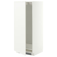 METOD high cabinet for fridge/freezer, white/Aspudden matt white, 60x60x140 cm
