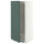 METOD high cabinet for fridge/freezer, white/Aspudden dark grey-green, 60x60x140 cm