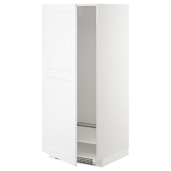 METOD high cabinet for fridge/freezer, white/Axstad matt white, 60x60x140 cm