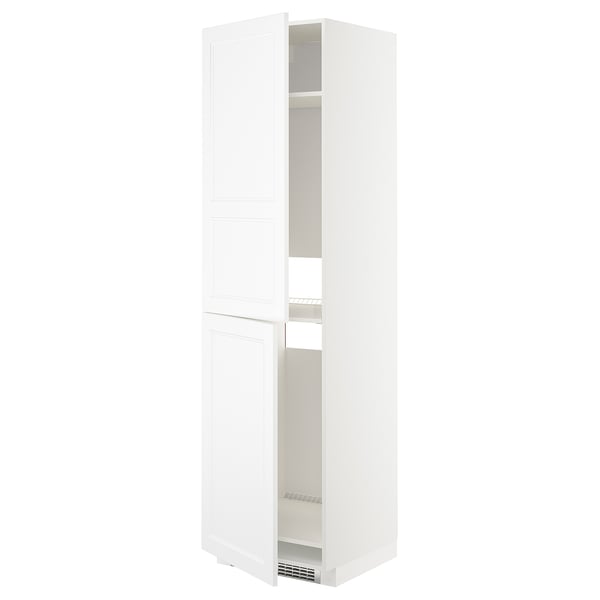METOD high cabinet for fridge/freezer, white/Axstad matt white, 60x60x220 cm
