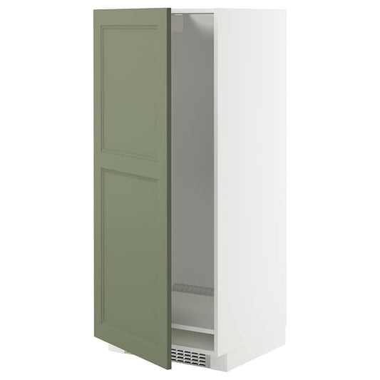 Ikea METOD - Tall cabinet for refrigerator/freezer, white/Axstad gray-green,60x60x140 cm