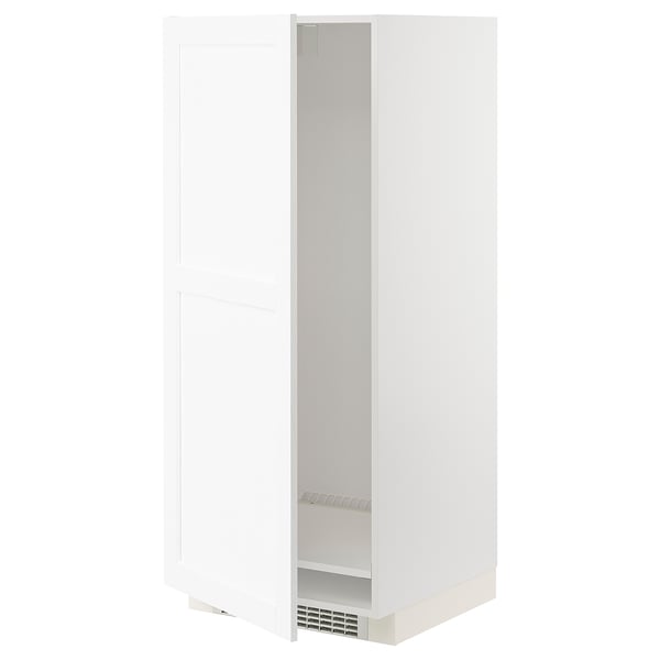 METOD high cabinet for fridge/freezer, white Enköping/white wood effect, 60x60x140 cm