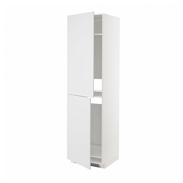METOD - METOD High cabinet for fridge/freezer, white/Stensund white, 60x60x220 cm