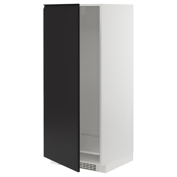 METOD high cabinet for fridge/freezer, white/Upplöv matt anthracite, 60x60x140 cm