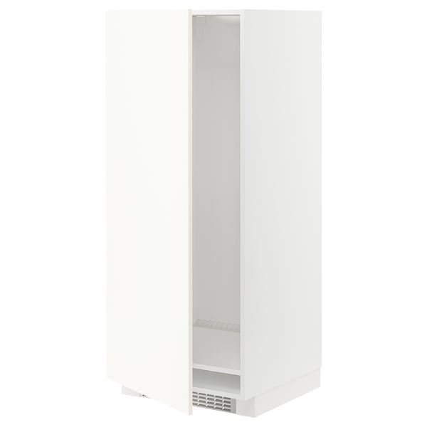 METOD - METOD High cabinet for fridge/freezer, white/Vallstena white, 60x60x140 cm