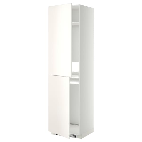 METOD - High cabinet for fridge/freezer, white/Veddinge white, 60x60x220 cm