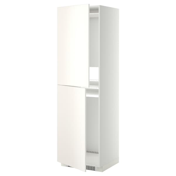 Ikea METOD - High cabinet for fridge/freezer, white/Veddinge white, 60x60x200 cm