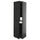 METOD - METOD High cabinet for fridge/freezer, black-grey/Lerhyttan black stained, 60x60x220 cm