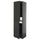 METOD - METOD High cabinet for fridge/freezer, black-grey/Nickebo matt anthracite, 60x60x220 cm